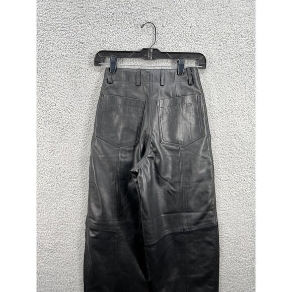 Deadwood Net Sustain Palma Leather Tapered Black Pants Size 0 New - Picture 7 of 12